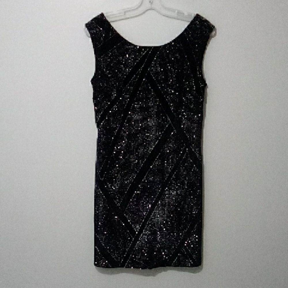 Jolie Black Velvet Sparkle Mini Dress